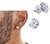 Brinco Masculino Neymar Prata 925 Diamante Zircônia 3 a 12mm - Gold Blessed Acessorios