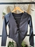 Body microfibre escote en v con tiras