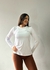 Camiseta Manga Longa Baby Look Protection Branca - comprar online