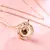 Collar Cadena Proyecta Te Amo 100 Idiomas Y Caja De Regalo - tienda online