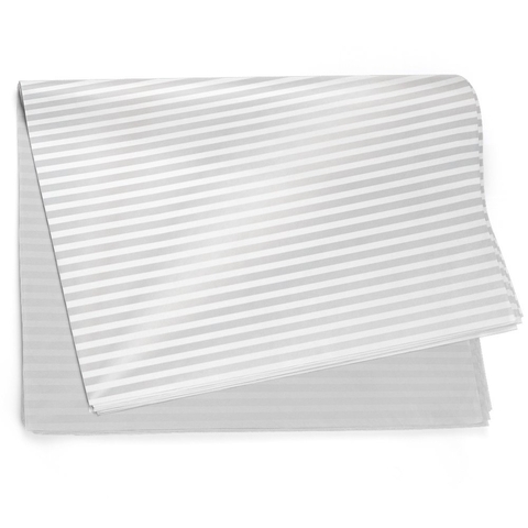 Poli Sujinho Fosco Listrado Branco para Decoração 49,0x69,0cm, Floral Atlanta - 10/20/50 folhas.