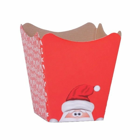Kit 5/10 Cachepot Papel Decorado Natal, Pote 15, Xingó.
