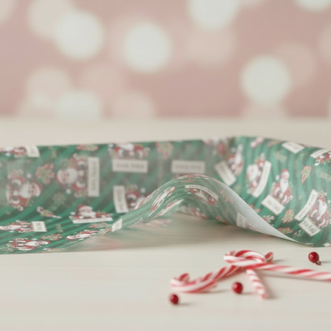 Papel de Seda Doce Natal para Decoração Natal 50,0x70,0cm, Xingó - 10/20/50 folhas.