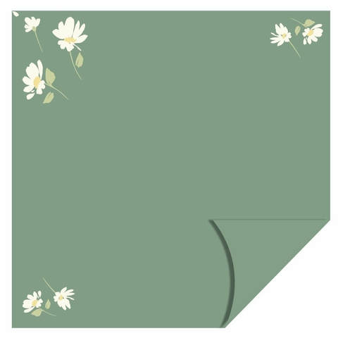 Poli Dupla Face Elite Daisy para Decoração 58,0 x 58,0cm, Xingó - 5/10/25 folhas.