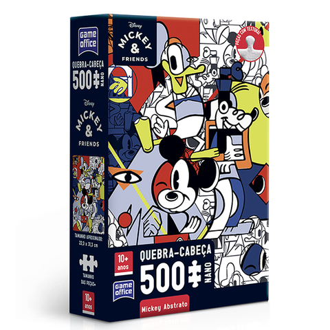 Quebra-Cabeça Mickey Abstrato 500 Peças Nano, Toyster.