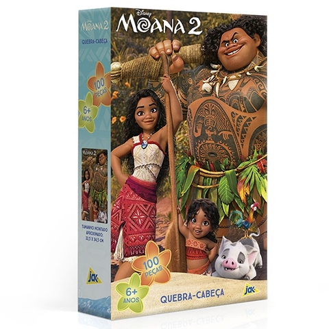 Quebra-Cabeça Moana 2 100 Peças, Toyster.