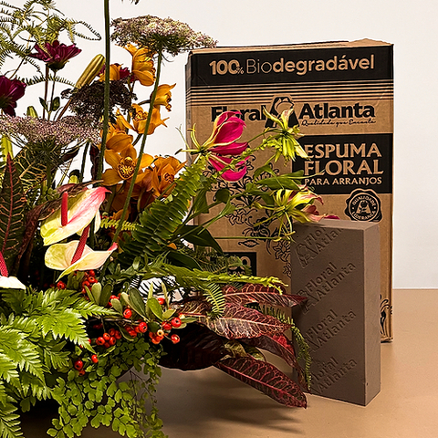 Kit 2/4/6/10 Tijolos de Espuma Floral Biodegradável para Arranjos de Flores e Decorações, Floral Atlanta.