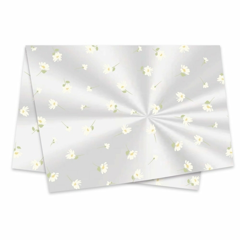 Poli Sujinho Estampa Daisy Incolor para Decoração 49,0x69,0cm, Xingó - 10/20/50 folhas.