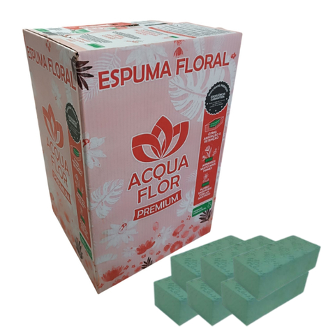 Kit 2/4/6/10 Espuma Floral AF-1000 para Arranjo de Flores e Decorações, Acqua Flor Premium.