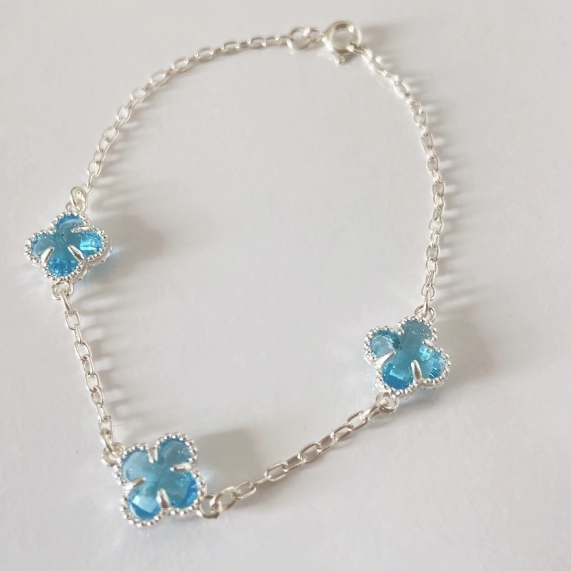Pulseira Trevos Zircônia Acqua