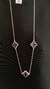 Colar Trevos Zircônia Cristal Intercalados 45cm na internet