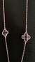 Colar Trevos Zircônia Cristal Intercalados 45cm - comprar online