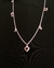 Colar Choker Corações Zircônia Rubi 45cm na internet