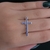 Imagem do Anel Cruz Lado Zircônia Safira