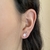 Brinco Zircônia 8mm Rosa