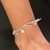Pulseira Elo Português Corações Zircônia Cruz Pendente - Sicília Gioielli