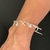 Pulseira Elo Português Corações Zircônia Cruz Pendente - loja online