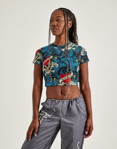 ED HARDY POWER MESH TEE BLUE - comprar en línea