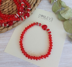 Pulsera CORAZÓN de cristal - comprar online