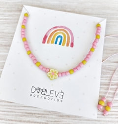 Gargantilla flor de fimo - 9 colores - Doblevé Accesorios Mayorista