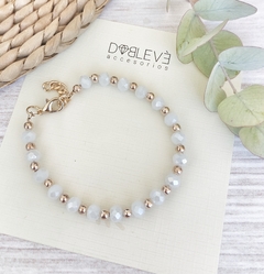 Pulsera clásica dorada con cristales - comprar online
