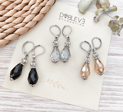Aros lágrima de cristal