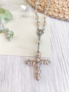 Collar DENARIO CON CRUZ ARTESANAL Ámbar - comprar online