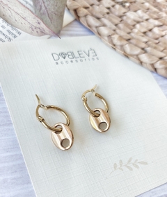 Aros de acero con eslabón tipo Gucci