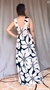 Vestido Liu Estampado Nude/Preto - comprar online