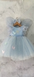 Vestido borboletas celeste