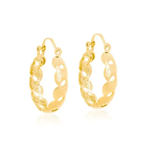 Brinco banhado a ouro 18k argola