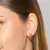 Brinco meia argola aro duplo banhado a ouro 18k - comprar online