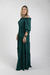 Vestido Bárbara Longo Verde Ombro a Ombro com Manga Longa - Emedê Closet