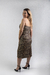 Imagem do Vestido Midi Tomara que Caia Estampado Animal Print com Fenda