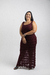 Imagem do Conjunto Rubi Larissa Tricô – Blusa e Saia Longa Artesanal