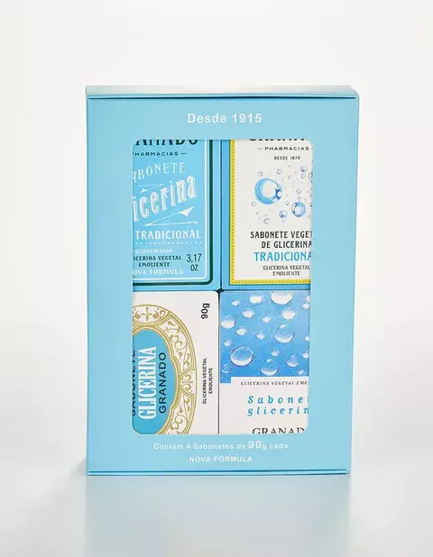 Kit de Sabonetes Histórico Granado Glicerina Tradicional - 4x90g