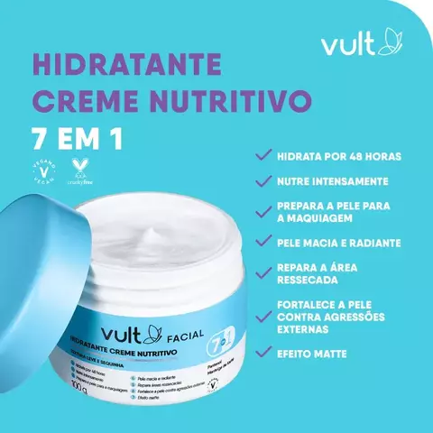 Creme Hidratante Facial Nutritivo Vult - 100g