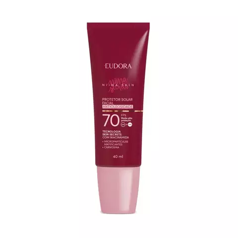 Protetor Solar Facial Antioleosidade FPS 70 Niina Skin - 40ml