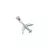 Berloque de Prata Avião com Zircônia - comprar online