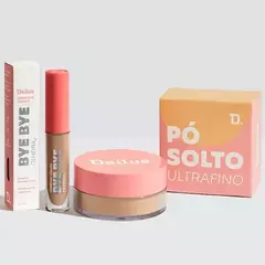 Kit Dailus Corretivo Líquido Bye Bye Olheira + Pó Solto Ultrafino Alta Cobertura