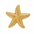Conjunto 4 Anéis para Guardanapos Zinco Estrela do Mar Dourado 6x6x4cm - Valentina Ayres Home