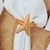 Conjunto 4 Anéis para Guardanapos Zinco Estrela do Mar Dourado 6x6x4cm