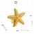 Conjunto 4 Anéis para Guardanapos Zinco Estrela do Mar Dourado 6x6x4cm - comprar online