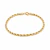 Pulseira Cordão Baiano Folheada a Ouro 18 cm.