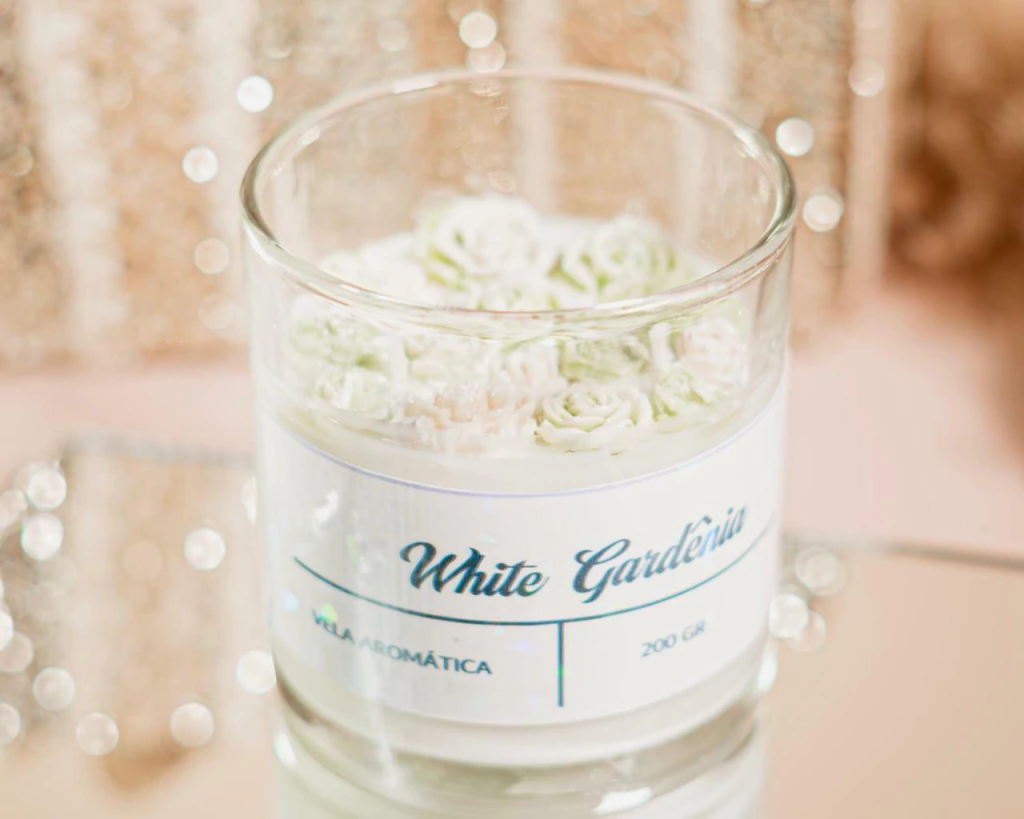 Vela Perfumada Container White Gardênia 200gr - Essencialle Aromas