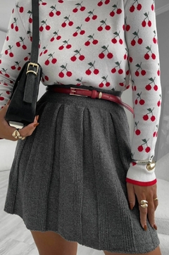 Saia Plissada Tricot