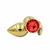 Plug Anal de Aço - Redondo Dourado - Tamanho P - SI