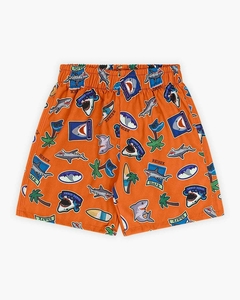 Bermuda Infantil Menino Estampa Tubarão- ReiRex - - comprar online