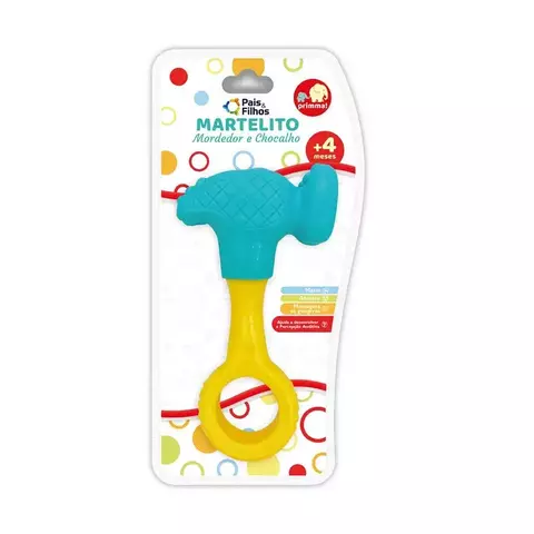 Martelito mordedor e chocalho pais e filhos