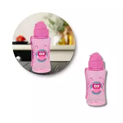 Squeeze Garrafinha Canudo Silicone coruja lilais Infantil 400 Ml na internet